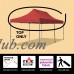 Party Tents Direct 10x20 50mm Speedy Pop Up Instant Canopy Event Tent Top ONLY, Red   